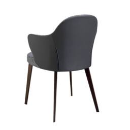 Angel Cerda Model Dark Grey Fabric & Leatherette Dining Chair - thumbnail 6