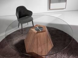 Angel Cerda Model Dark Grey Fabric & Leatherette Dining Chair - thumbnail 5