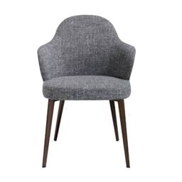 Angel Cerda Model Dark Grey Fabric & Leatherette Dining Chair - thumbnail 2