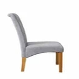 EONLION 2pcs Light Grey with Oak Effect legs Dining Chairs With BUTTONS - thumbnail 4