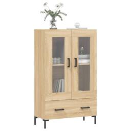 Berkfield Home Highboard Sonoma Oak 69.5x31x115 cm Engineered Wood in Light Tan