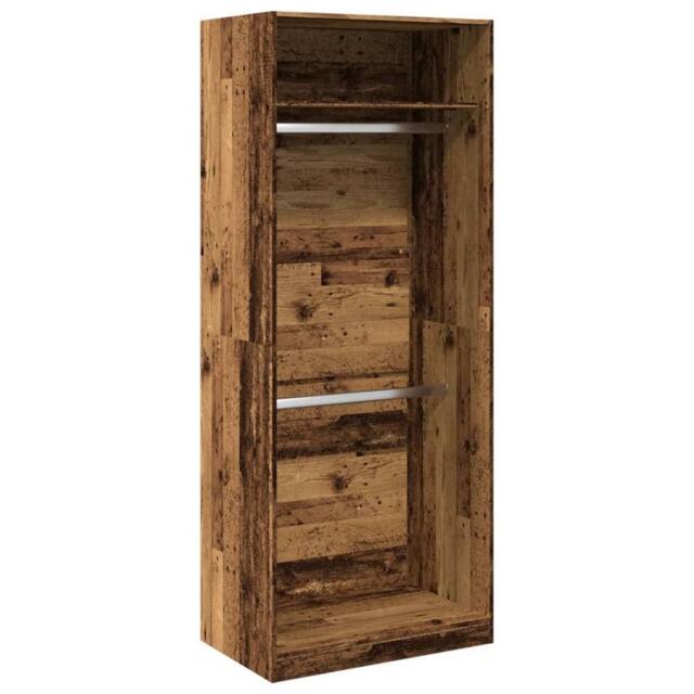 Berkfield Home Wardrobe Old Wood 80x50x200 cm Engineered Wood in Brown - Size: 80 x 50 x 200 cm - image 1