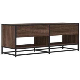 Berkfield Home TV Cabinet Brown Oak 120.5x40x46 cm Engineered Wood & Metal - thumbnail 6