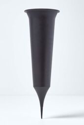 Homescapes In Loving Memory Flute Spike Flower Vase Grave Pot in Black - thumbnail 5