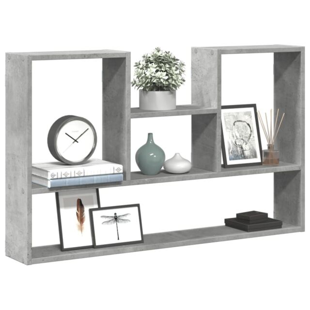 Berkfield Home Wall Shelf Concrete Grey 99x15x60 cm Engineered Wood - Size: 99 x 15 x 60 cm - image 1
