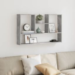 Berkfield Home Wall Shelf Concrete Grey 99x15x60 cm Engineered Wood - Size: 99 x 15 x 60 cm - thumbnail 3