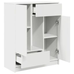 Berkfield Home Sideboard with Drawers & Doors White 73x31x90 cm - Size: 73 x 31 x 90 cm - thumbnail 5