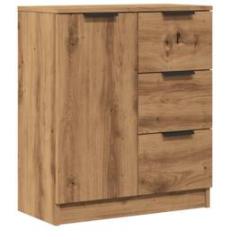 Berkfield Home Sideboard Artisan Oak 60x30x70 cm Engineered Wood in Brown - Size: 60 x 30 x 70 cm - thumbnail 1