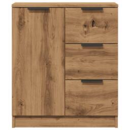Berkfield Home Sideboard Artisan Oak 60x30x70 cm Engineered Wood in Brown - Size: 60 x 30 x 70 cm - thumbnail 4