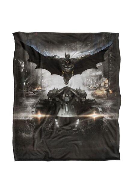 Warner Brothers Batman Arkham Knight Batman Officially Licensed Silky Touch Super Soft Throw Blanket 152 x 127 cm in White - image 1