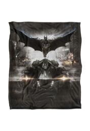 Warner Brothers Batman Arkham Knight Batman Officially Licensed Silky Touch Super Soft Throw Blanket 152 x 127 cm in White - thumbnail 1