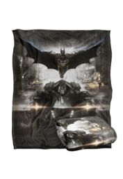 Warner Brothers Batman Arkham Knight Batman Officially Licensed Silky Touch Super Soft Throw Blanket 152 x 127 cm in White - thumbnail 2