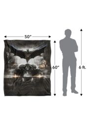 Warner Brothers Batman Arkham Knight Batman Officially Licensed Silky Touch Super Soft Throw Blanket 152 x 127 cm in White - thumbnail 5