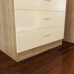 ERGOVEXA Chest of Drawers Oak Cream 4 Drawer Home Bedroom Furniture Clothes - thumbnail 4