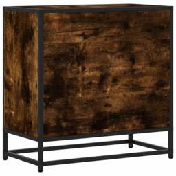 Berkfield Home Elegant Bedside Cabinet Smoked Oak 60x31x60 cm Engineered Wood an in Brown - Size: 60 x 31 x 60 cm - thumbnail 7