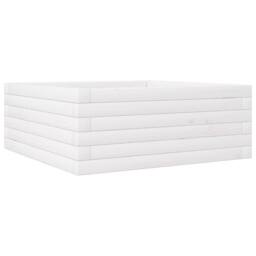Berkfield Home Decorative Garden Planter White 60x60x23 cm Solid Wood Pine - Size: 60 x 60 x 23 cm - thumbnail 7
