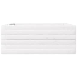 Berkfield Home Decorative Garden Planter White 60x60x23 cm Solid Wood Pine - Size: 60 x 60 x 23 cm - thumbnail 5