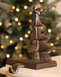Dibor Pack of 3 Woodland Decorative Fireplace Stocking Holder Christmas Stocking Holders in Brown - Size: 3 Pack - thumbnail 4
