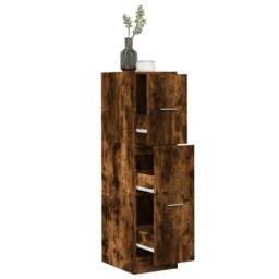Berkfield Home Apothecary Cabinet Smoked Oak 30x41x118 cm Engineered Wood in Brown - Size: 30 x 41 x 118 cm - thumbnail 2