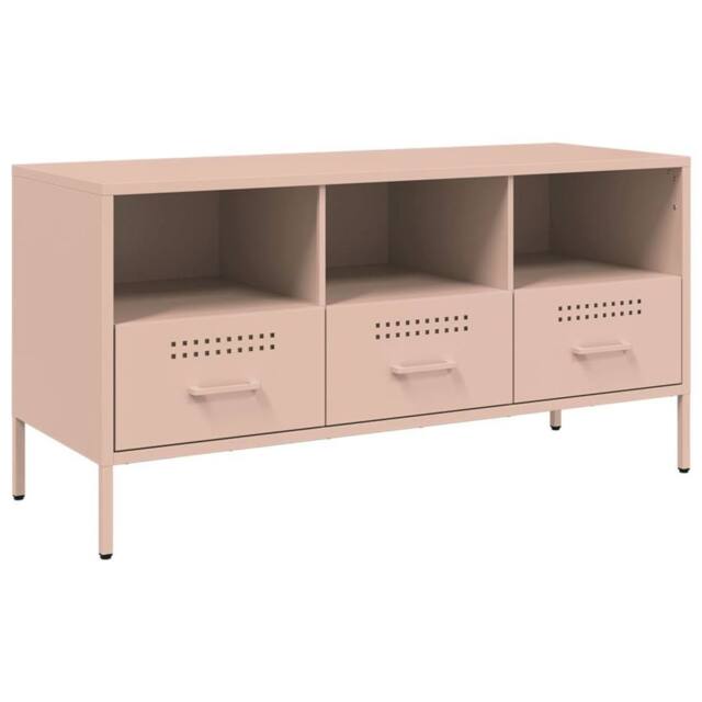 Berkfield Home TV Cabinet Pink 100.5x39x50.5 cm Steel - image 1