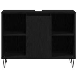 Berkfield Home Stylish Black Oak Vanity Black Oak MDF Medium Black Oak Vanity - thumbnail 6