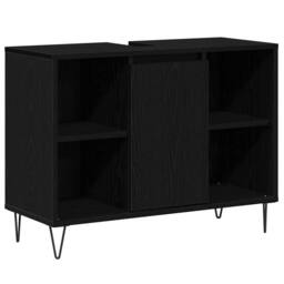 Berkfield Home Stylish Black Oak Vanity Black Oak MDF Medium Black Oak Vanity - thumbnail 3