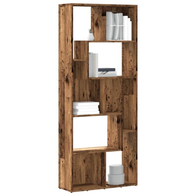 Berkfield Home Bookcase Old Wood 67x24x161 cm Engineered Wood in Brown - Size: 67 x 24 x 161 cm - image 1