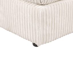 LUXURY LIFE Collingdale Jumbo Cord Fabric Footstool in Cream - thumbnail 4