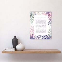 "Artery8 Wall Art Print I am a Sinner Charles Spurgeon Quote Bible Verse Violet Poster in Purple - Size: W24"" x H32""" - thumbnail 4