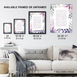 "Artery8 Wall Art Print I am a Sinner Charles Spurgeon Quote Bible Verse Violet Poster in Purple - Size: W24"" x H32""" - thumbnail 3