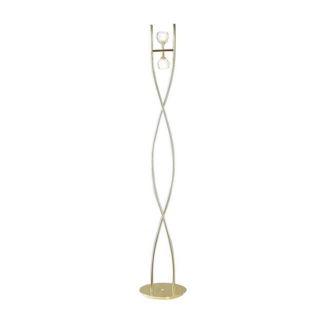 Netlighting Dali Floor Lamp 2 Light G9 Polished Brass in Yellow - image 1
