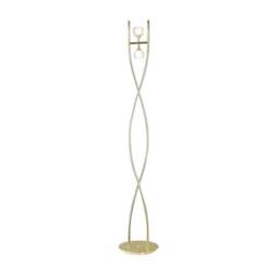 Netlighting Dali Floor Lamp 2 Light G9 Polished Brass in Yellow