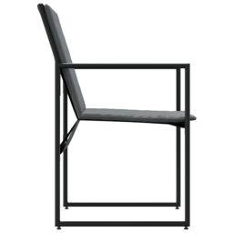 Berkfield Home Garden Chairs with Cushions 4 pcs Black Textilene - thumbnail 9