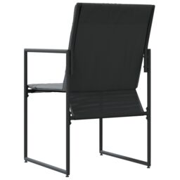 Berkfield Home Garden Chairs with Cushions 4 pcs Black Textilene - thumbnail 7