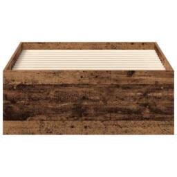 Berkfield Home Bed Frame without Mattress Old Wood 90x190 cm Single Engineered Wood in Brown - thumbnail 5