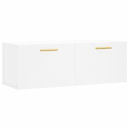 Berkfield Home Wall Cabinet White 100x36.5x35 cm Engineered Wood - thumbnail 2