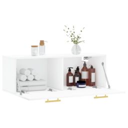 Berkfield Home Wall Cabinet White 100x36.5x35 cm Engineered Wood - thumbnail 4