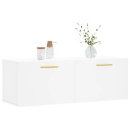 Berkfield Home Wall Cabinet White 100x36.5x35 cm Engineered Wood - thumbnail 3