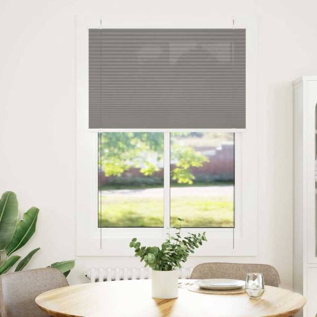 Berkfield Home Pleated Blind Anthracite 95x150 cm Fabric Width 94.4 cm Polyester in Dark Grey - image 1