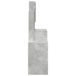 Berkfield Home Dressing Table with Cabinet Concrete Grey 80x35x132 cm - Size: 80 x 35 x 132 cm - thumbnail 6