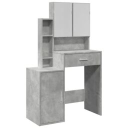 Berkfield Home Dressing Table with Cabinet Concrete Grey 80x35x132 cm - Size: 80 x 35 x 132 cm - thumbnail 2