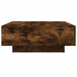 Berkfield Home Coffee Table with LED Lights Smoked Oak 80x80x31 cm in Brown - Size: 80 x 80 x 31 cm - thumbnail 7