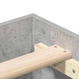 Berkfield Home Durable Bed Frame without Mattress Concrete Grey 160x200cm Engine - Size: 160x200 cm - thumbnail 8