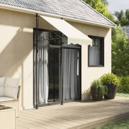 Berkfield Home Retractable Awning Cream 100x150 cm Fabric & Steel