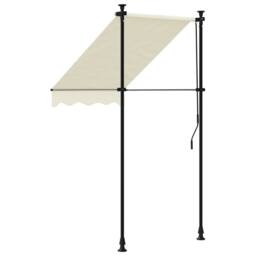 Berkfield Home Retractable Awning Cream 100x150 cm Fabric & Steel - thumbnail 5