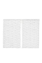 Living and Home White Floral Lace Sheer Curtains, 2-Panel Set - Size: 125 cm width x 130 cm drop - thumbnail 4