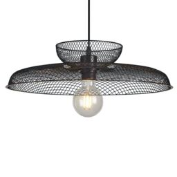 First Choice Lighting Set of 2 Cassidy - Two Tier Black Mesh Ceiling Pendant Lights - thumbnail 3