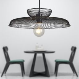 First Choice Lighting Set of 2 Cassidy - Two Tier Black Mesh Ceiling Pendant Lights - thumbnail 6