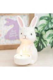 KDMD Bunny Shaped Tealight Holder in White - thumbnail 1