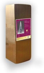 Shatchi 6FT Snow Flocked Artificial Slim Christmas Pencil Tree Holiday Home Decorations with Pointed Tips & Metal Stand in White - thumbnail 4